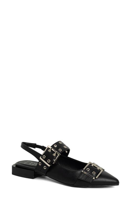 Shushop Angela Slingback Pointed Toe Pump In Black