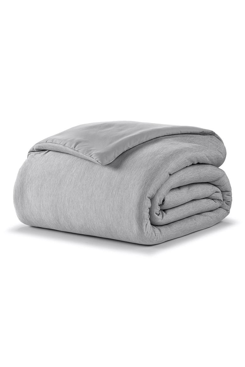 Cooling Jersey Fabric Down Alternative Comforter, Main, color, LIGHT GREY
