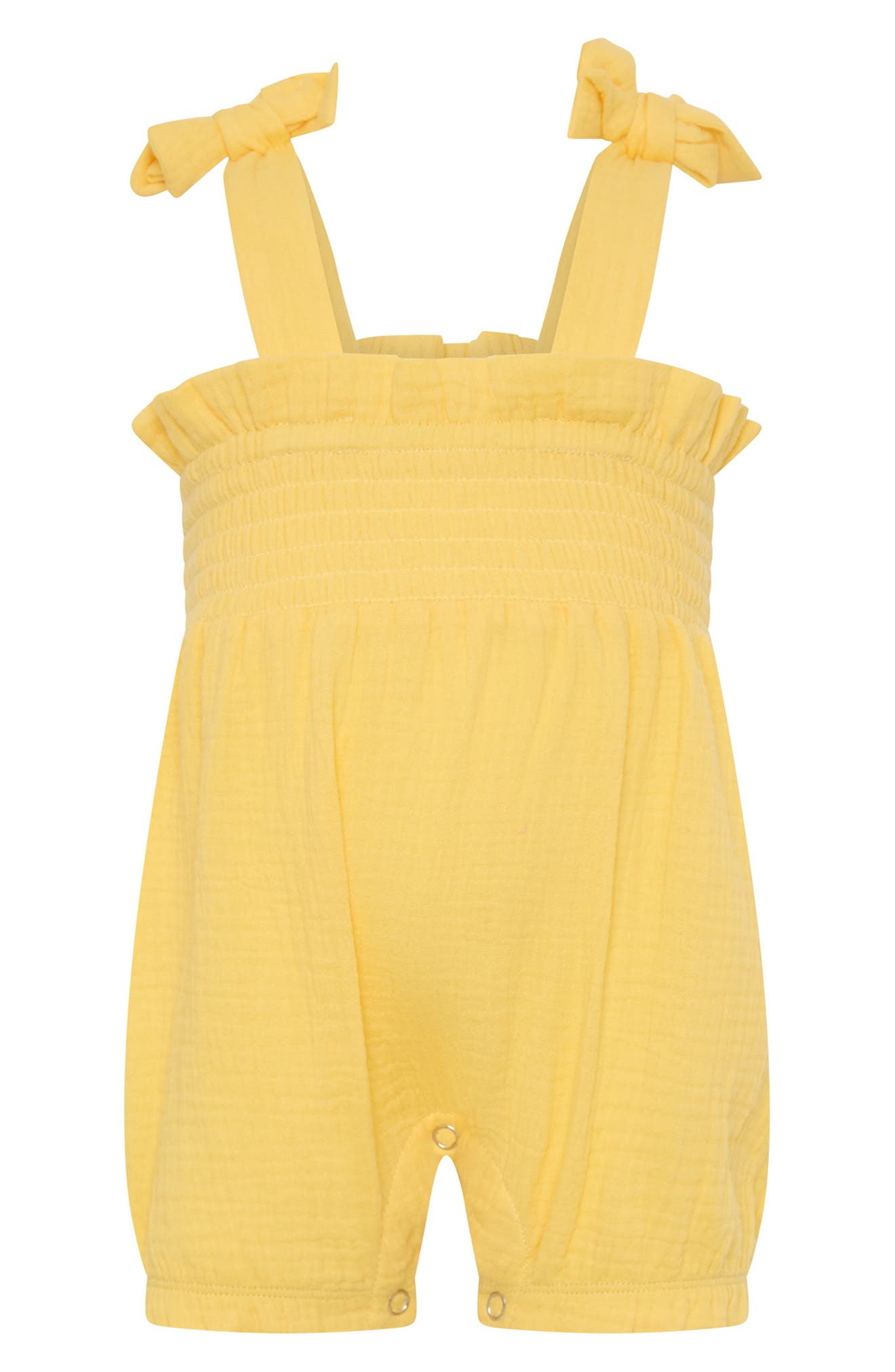 Strawberry Appliqué Plaid Cotton Romper