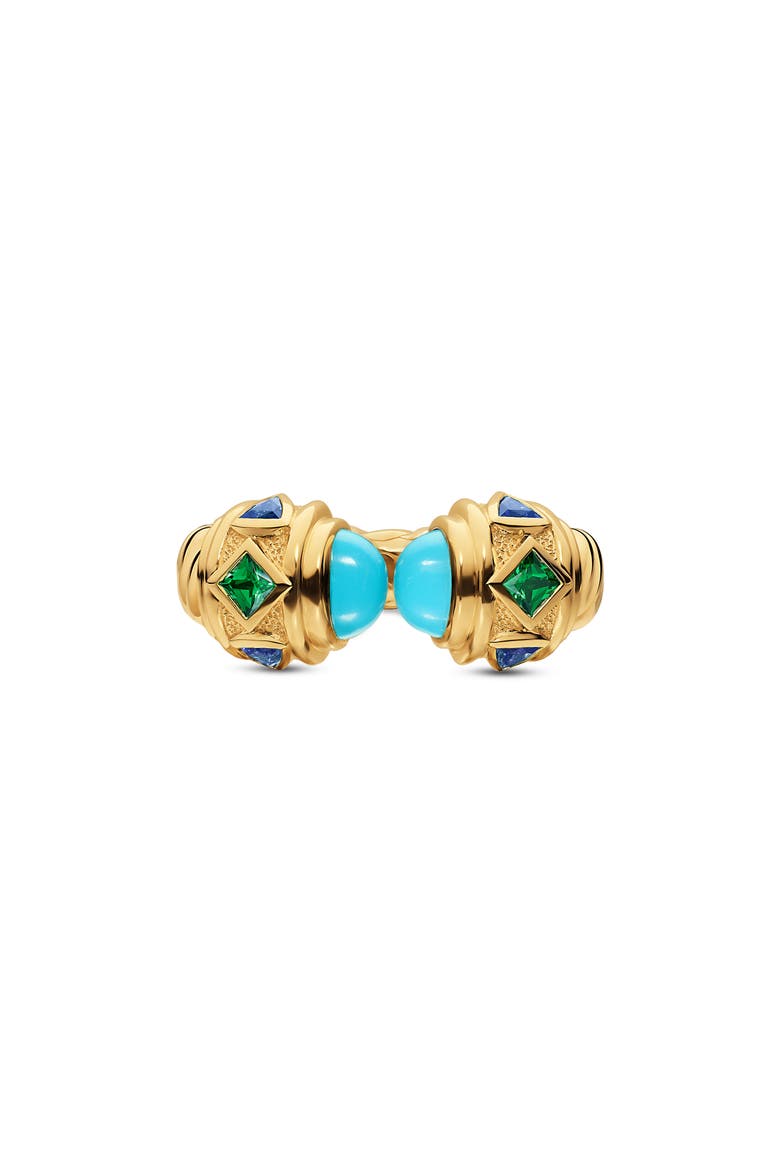 Renaissance Color Ring in 18K Yellow Gold, Alternate, color, TURQUOISE