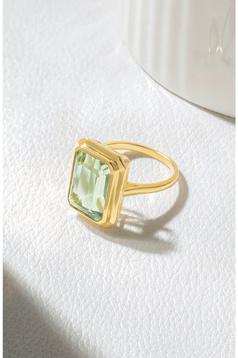 Elongated Cushion Cut Amethyst Ring, Alternate, color, GREEN