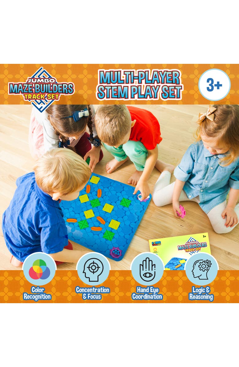 Power Your Fun Jumbo Maze Builder Track Set- 46pc, Alternate, color, Blue