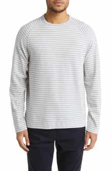 Vince Stripe Stretch Cotton Gauze Sweater