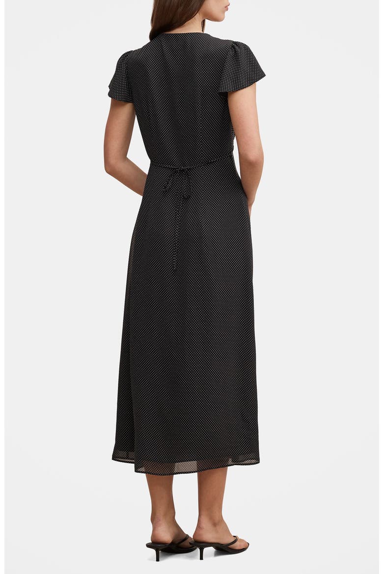 Ardelia Flutter Sleeve Midi Dress, Alternate, color, SPECKLE SPOT