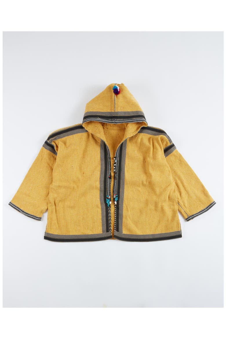 Cotton Poncho, Main, color, Yellow