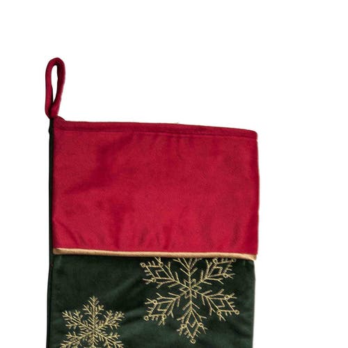 C & F Home C&f Home Peace Snowflake Stocking In Green