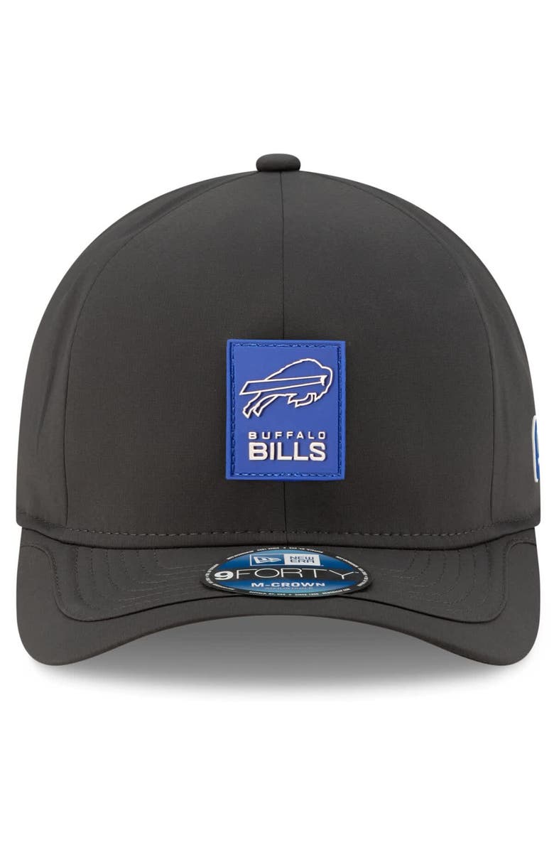 New Era Men's New Era Charcoal Buffalo Bills 2025 Sideline Cold Weather 9FORTY M-Crown Adjustable Hat, Alternate, color, Charcoal