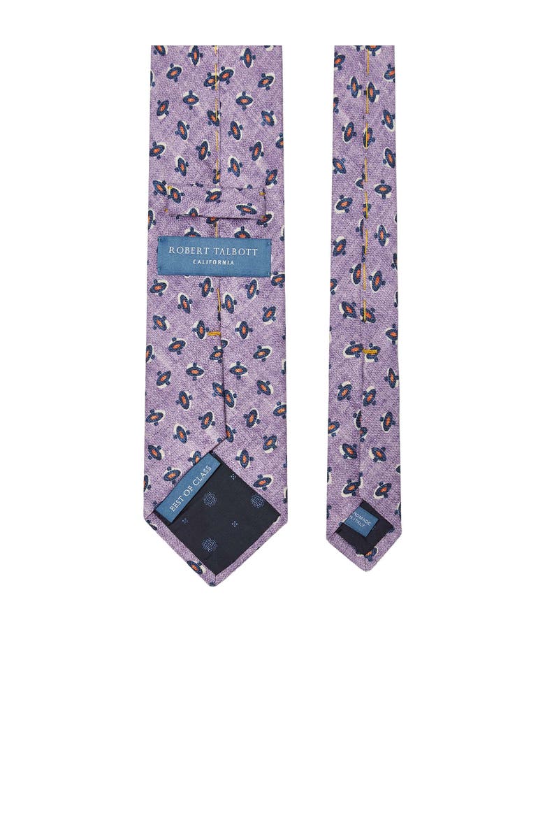 Robert Geometric Print Best of Class Necktie, Alternate, color, Lavender