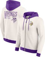 Darius Rucker Collection by Fanatics Men's Darius Rucker Collection by Fanatics Cream Minnesota Vikings Distressed Graphics Full-Zip Hoodie