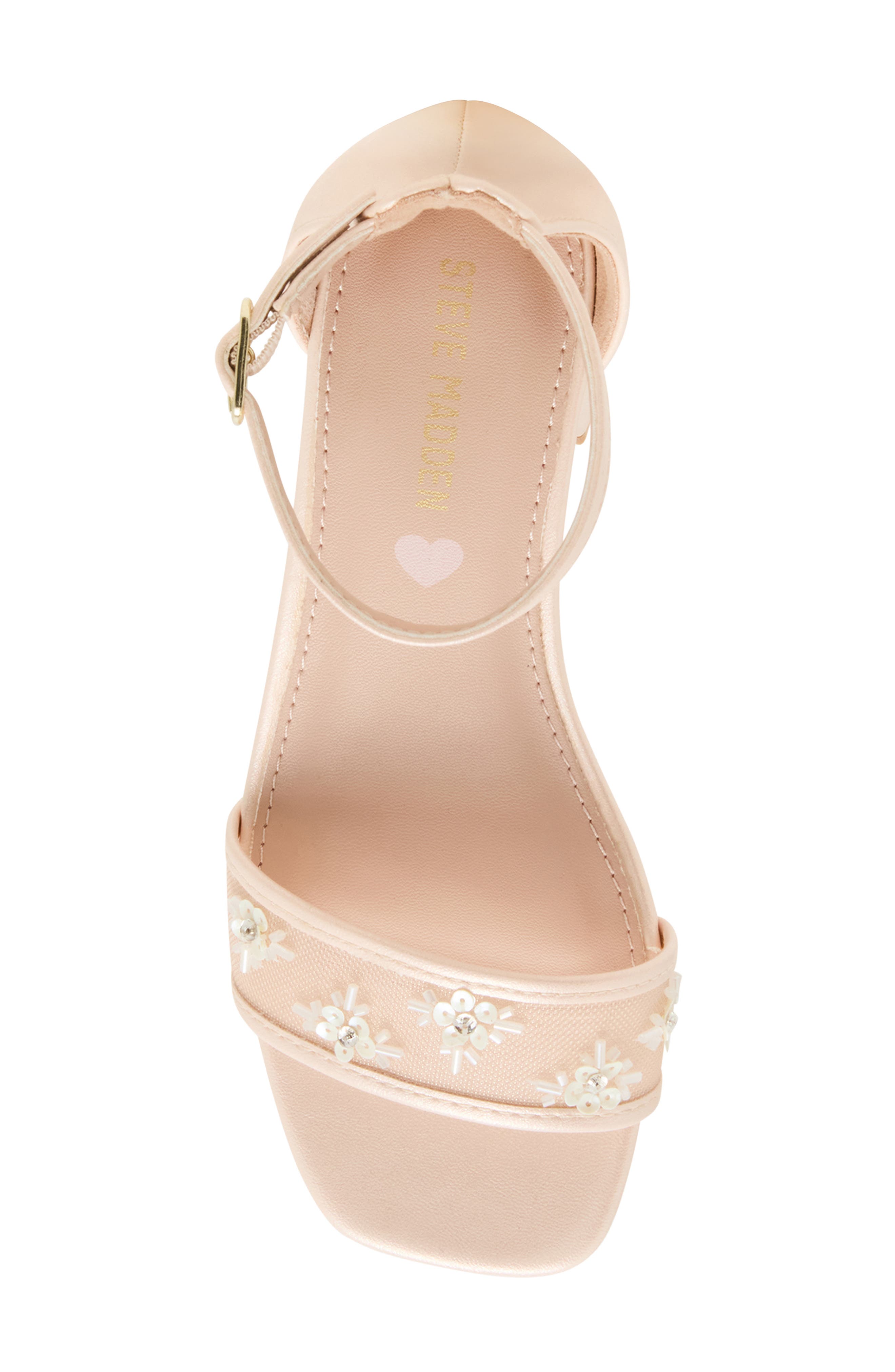 Steve Madden Kids
 JAaliyah Ankle Strap Sandal, Alternate, color, Natural