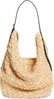 TOTEME Belted Straw Tote