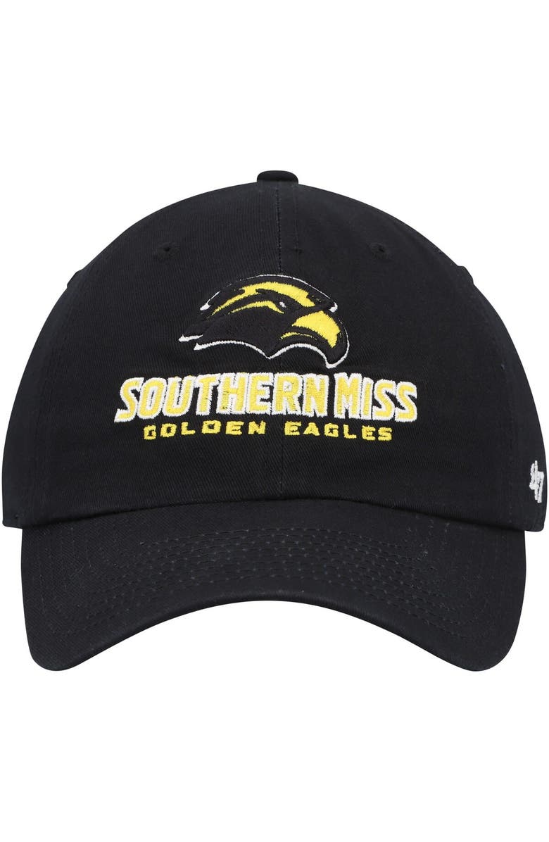 '47 Men's '47 Black Southern Miss Golden Eagles Clean Up Adjustable Hat, Alternate, color, Black