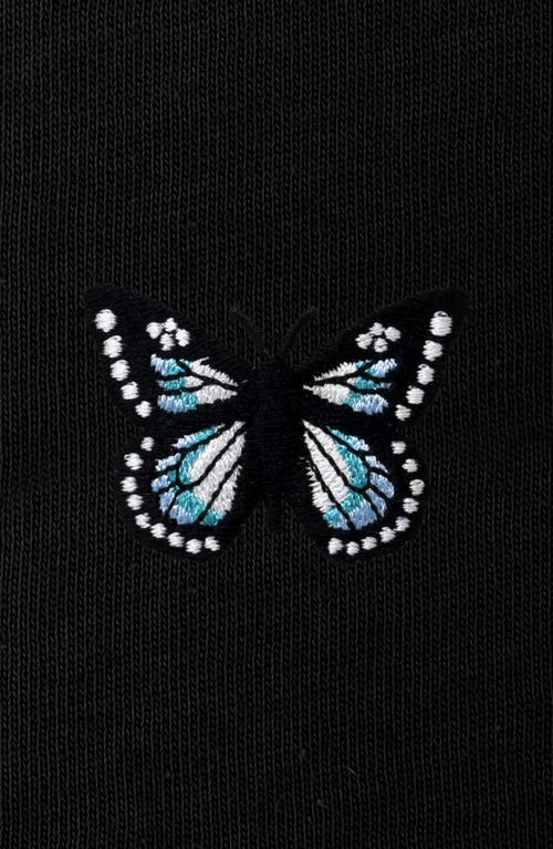 Dalix Butterfly Relaxed Sweatshirt In Black