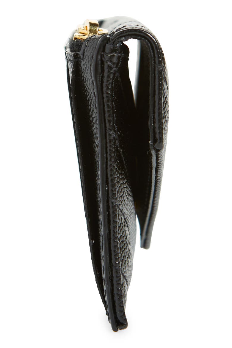 Zip & Flap Matelassé Card Case, Alternate, color, NERO