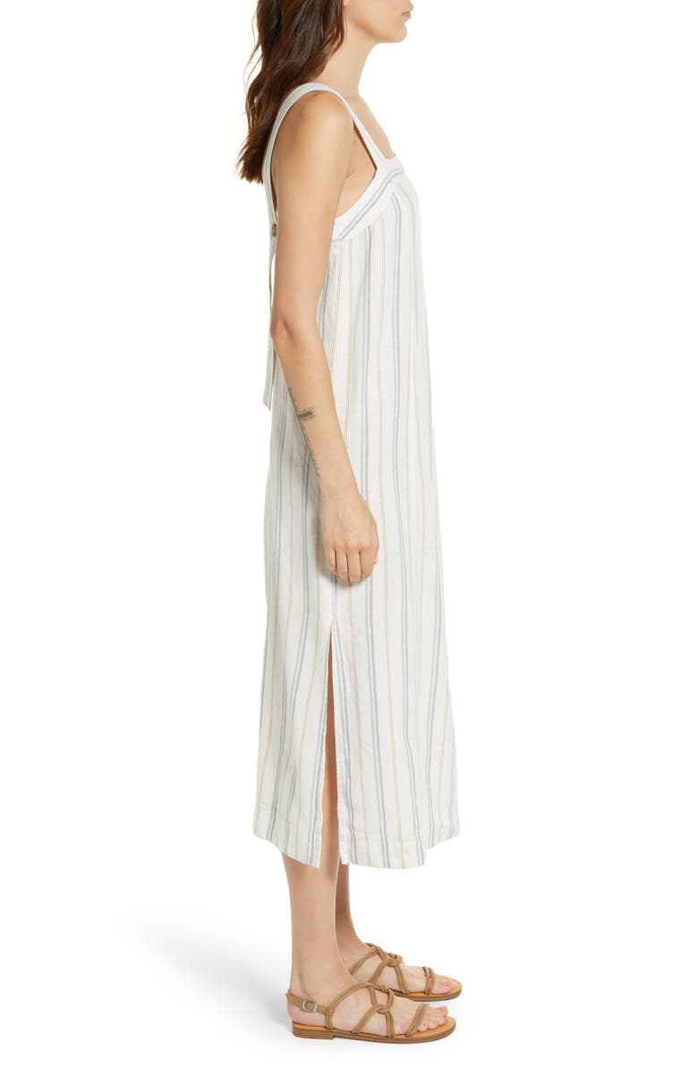 Madewell Linen & Cotton Princess Seam Midi Dress, Alternate, color,