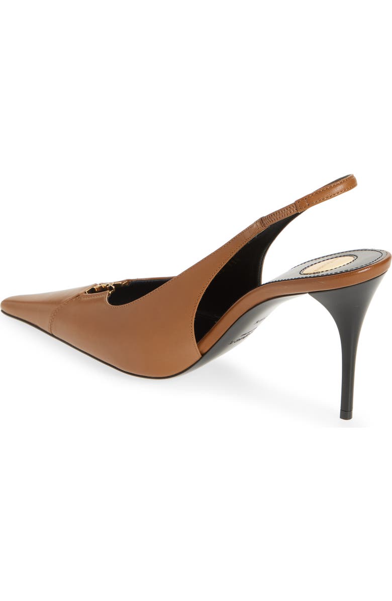 Saint Laurent Babylone Slingback Pump, Alternate, color, Dark Macadamia