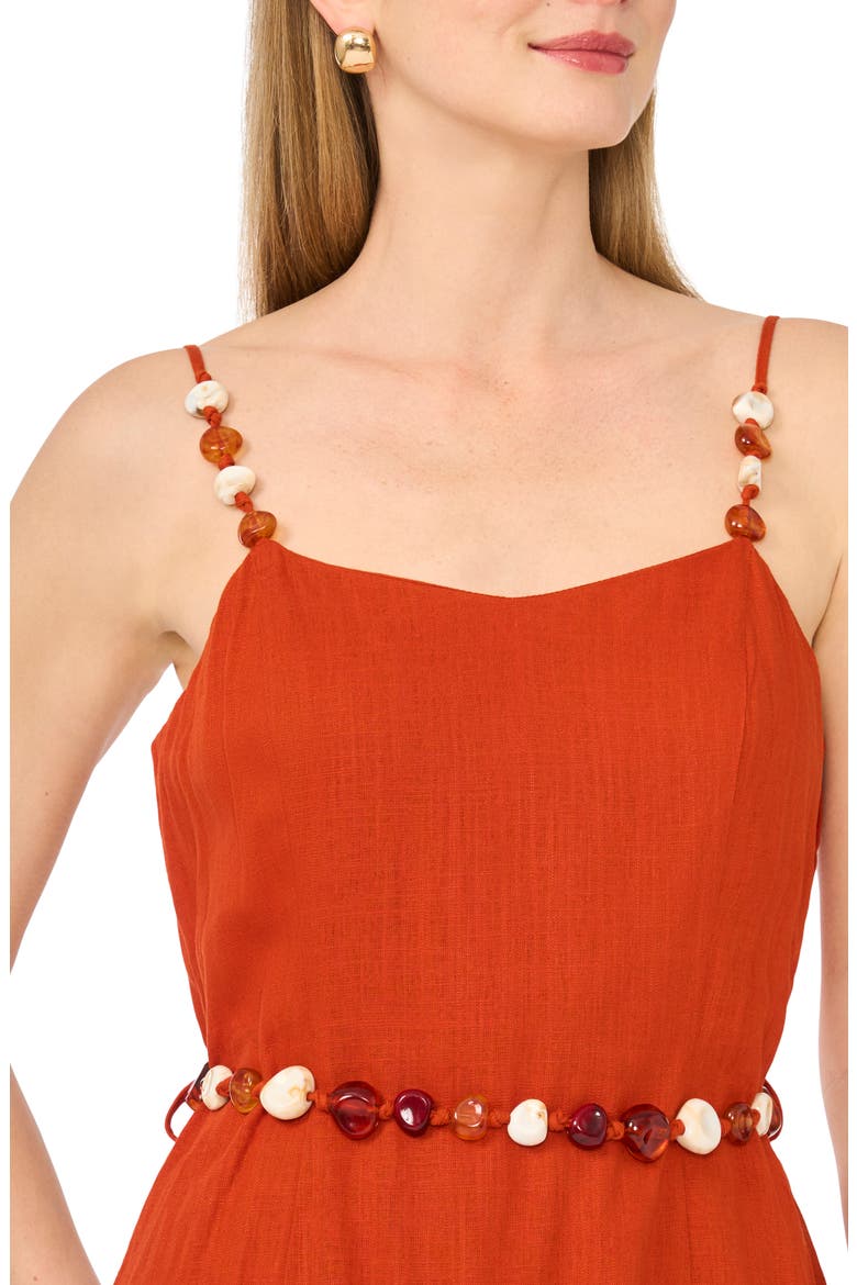 Belted Tiered Dress, Alternate, color, ROOIBOS TEA
