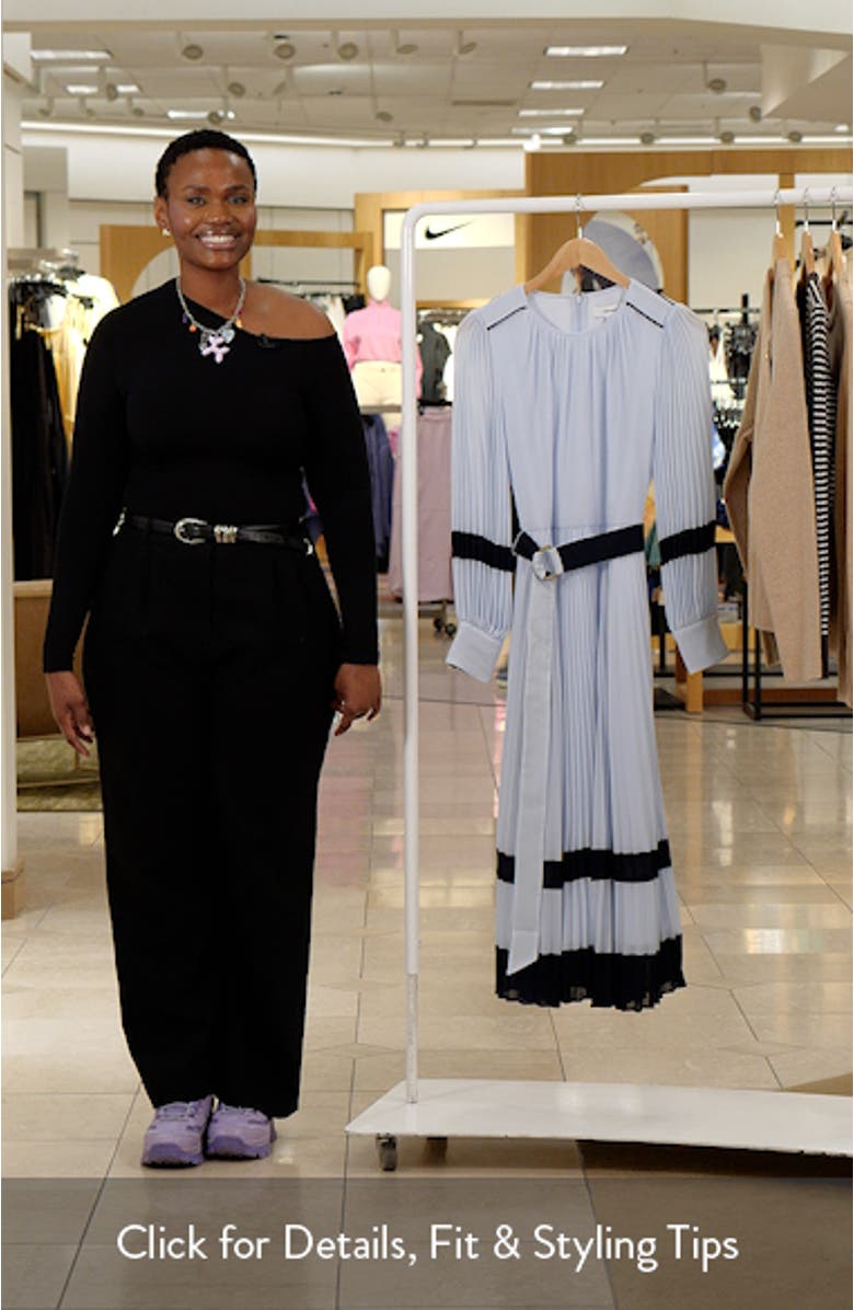 Tori Long Sleeve Pleated Dress, sales video thumbnail