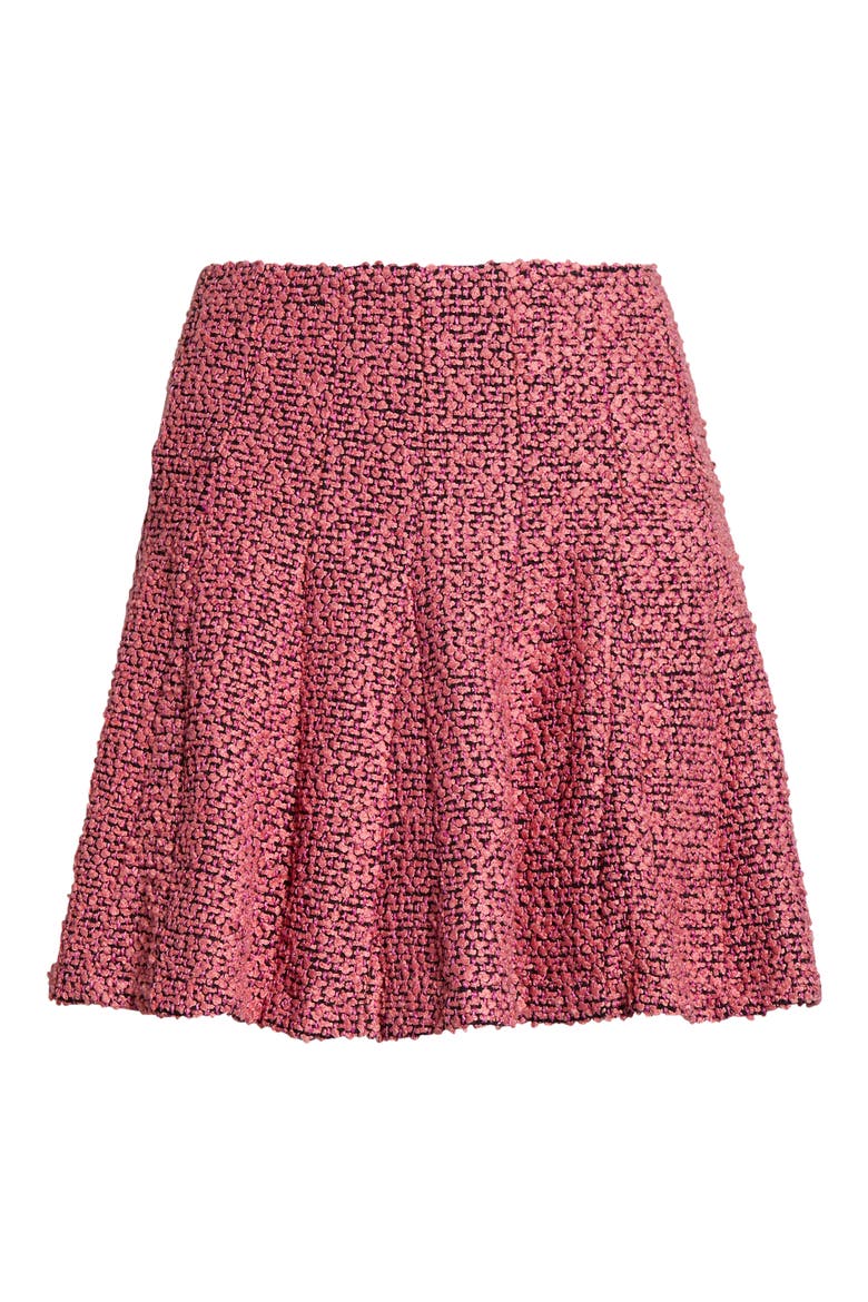 Jenavy Tweed Flare Miniskirt, Alternate, color, CORAL-MUL