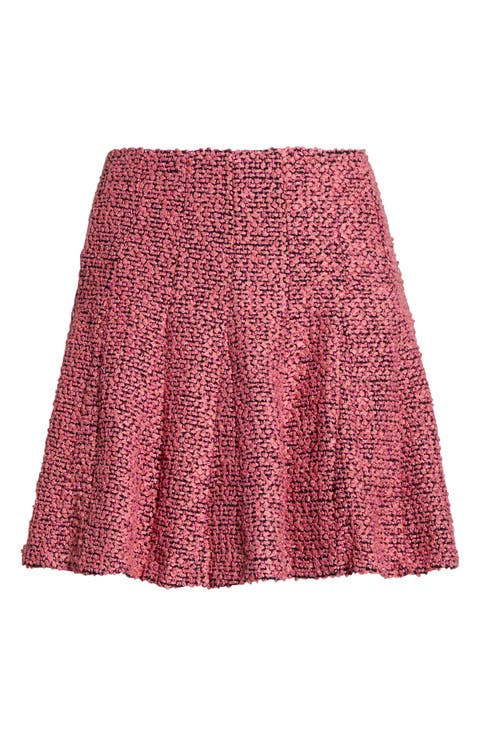 Jenavy Tweed Flare Miniskirt