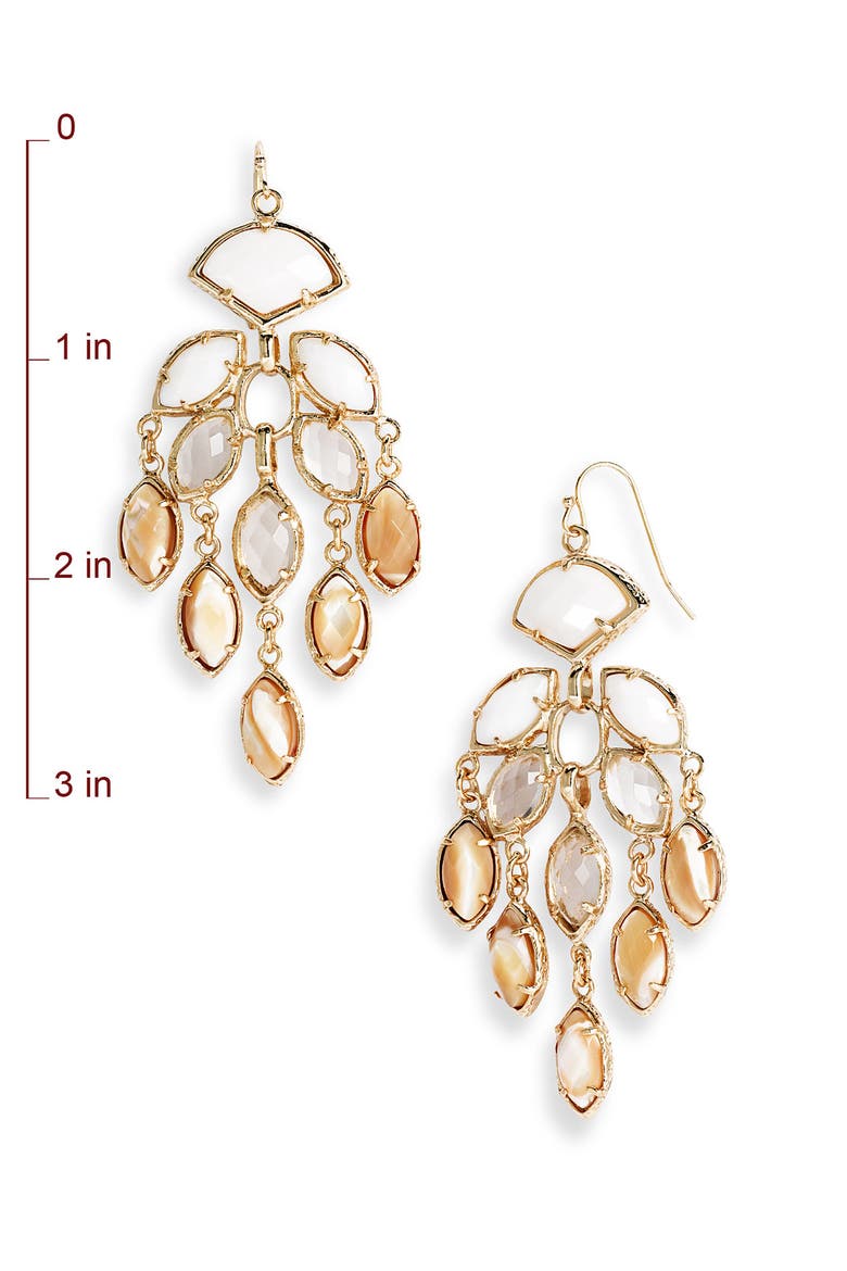 'Gwen' Large Chandelier Earrings, Alternate, color, NATURAL