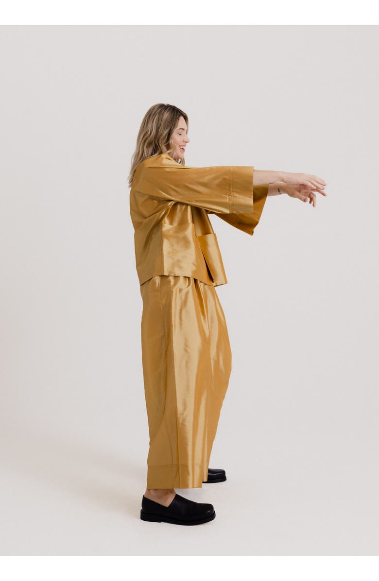 Alas Wide Pleated Pants, Alternate, color, Gold
