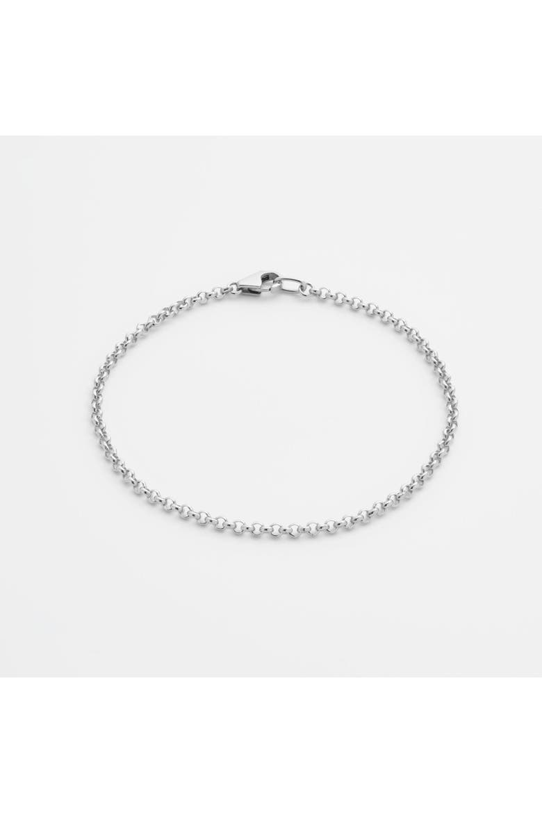 Rolo Chain Bracelet, Main, color, Platinum