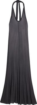 Helmut Lang Dancer Plunge Neck Halter Maxi Dress