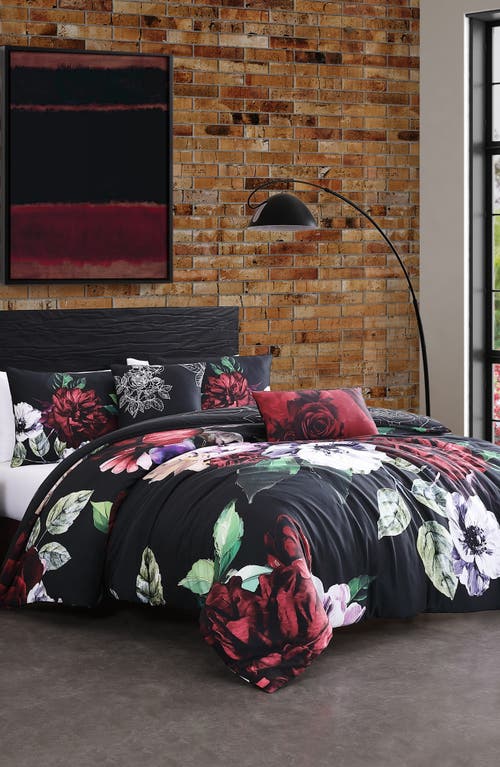 Bebejan Moody Painting 5-piece Reversible Comforter Set In Blue