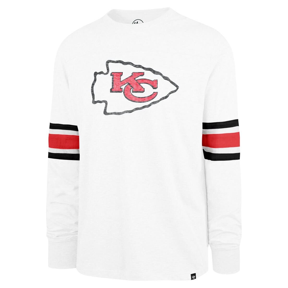 Men's '47 White Kansas City Chiefs Gridiron Premier Brex Long Sleeve T-Shirt - image 2