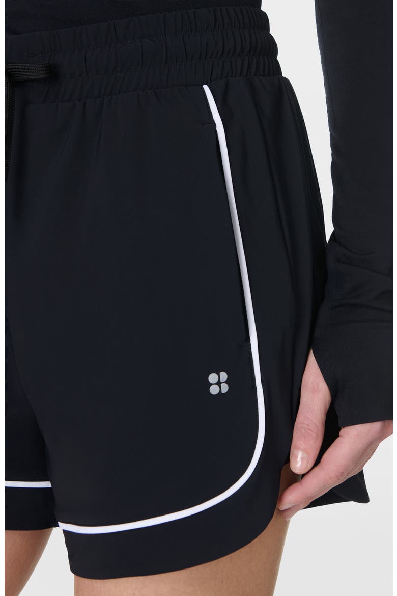 Explorer Track Piped Shorts, Alternate, color, BLACK
