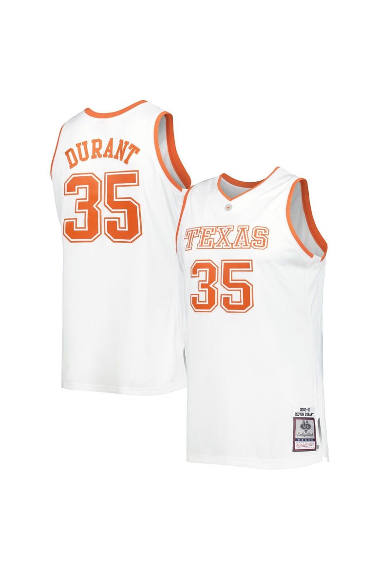 Men's Mitchell & Ness Kevin Durant White Texas Longhorns 2006/07 Throwback Jersey, Main, color, White