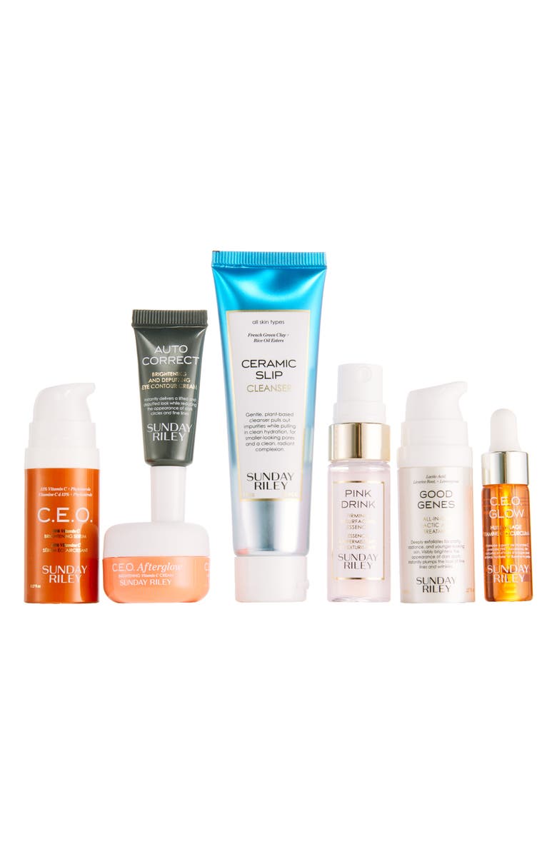Sunday Riley Weekend Getaway Morning Routine Set $59 Value, Main, color, 