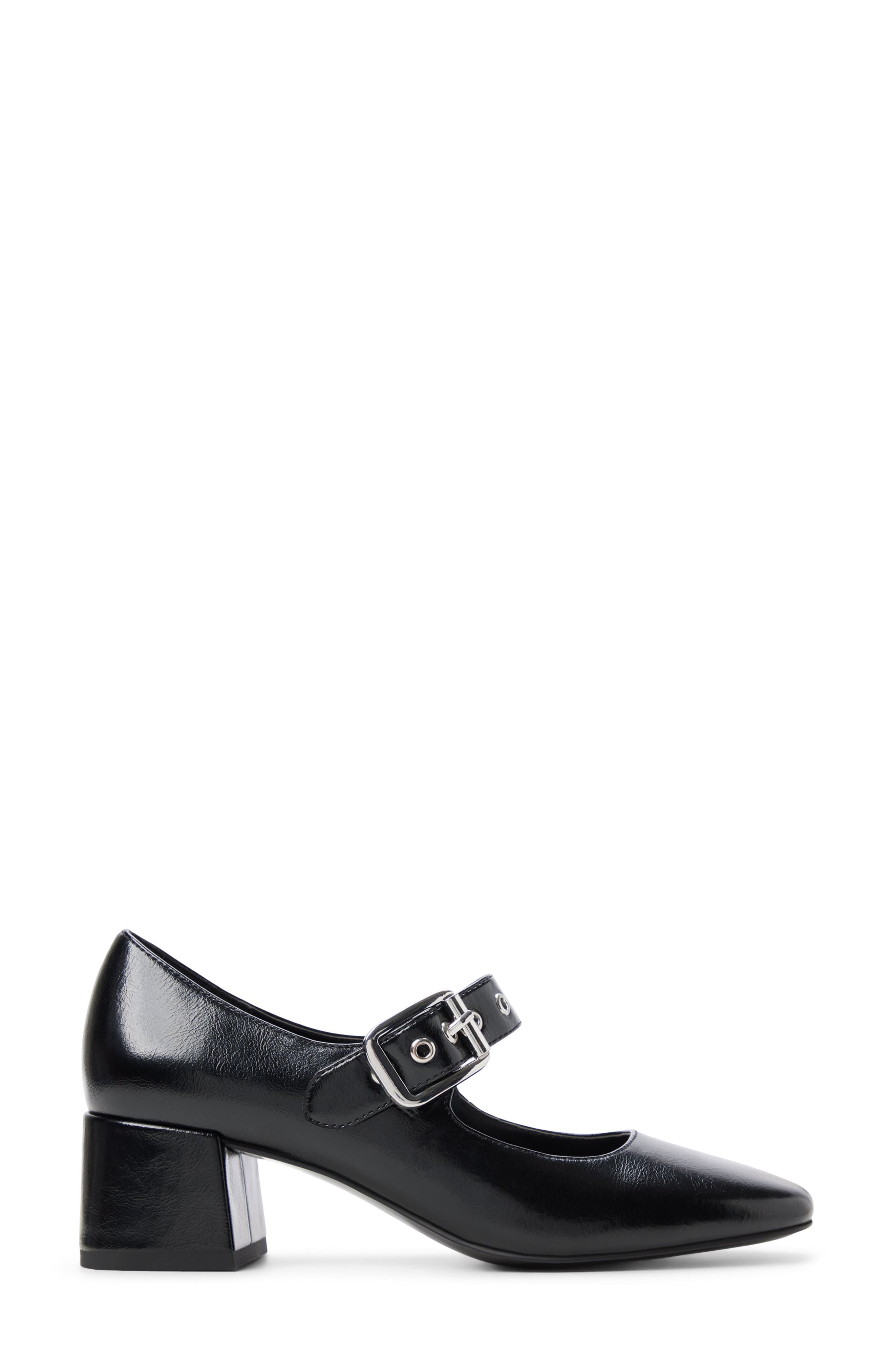 Baldemar Faux Leather Mary Jane Pump, Alternate, color, BLACK