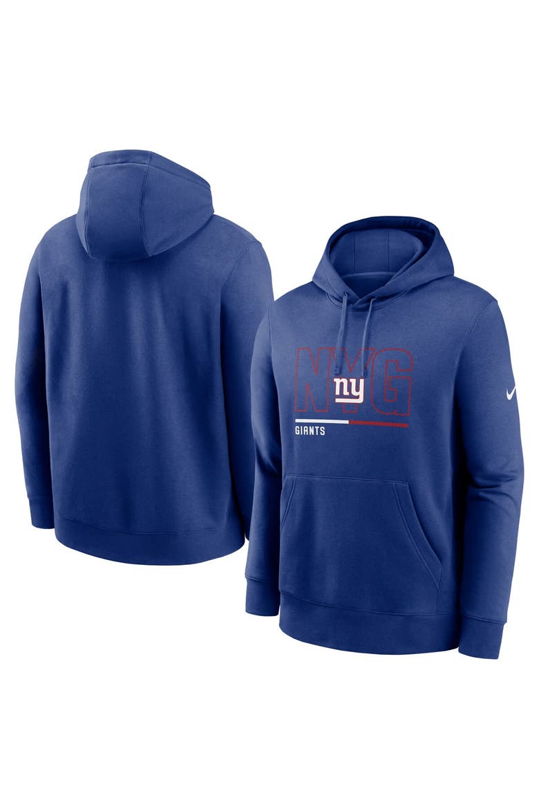 Men's Nike Royal New York Giants City Code Club Fleece Pullover Hoodie, Main, color, Royal