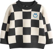 NEXT Kids' Checkerboard Knit Sweater