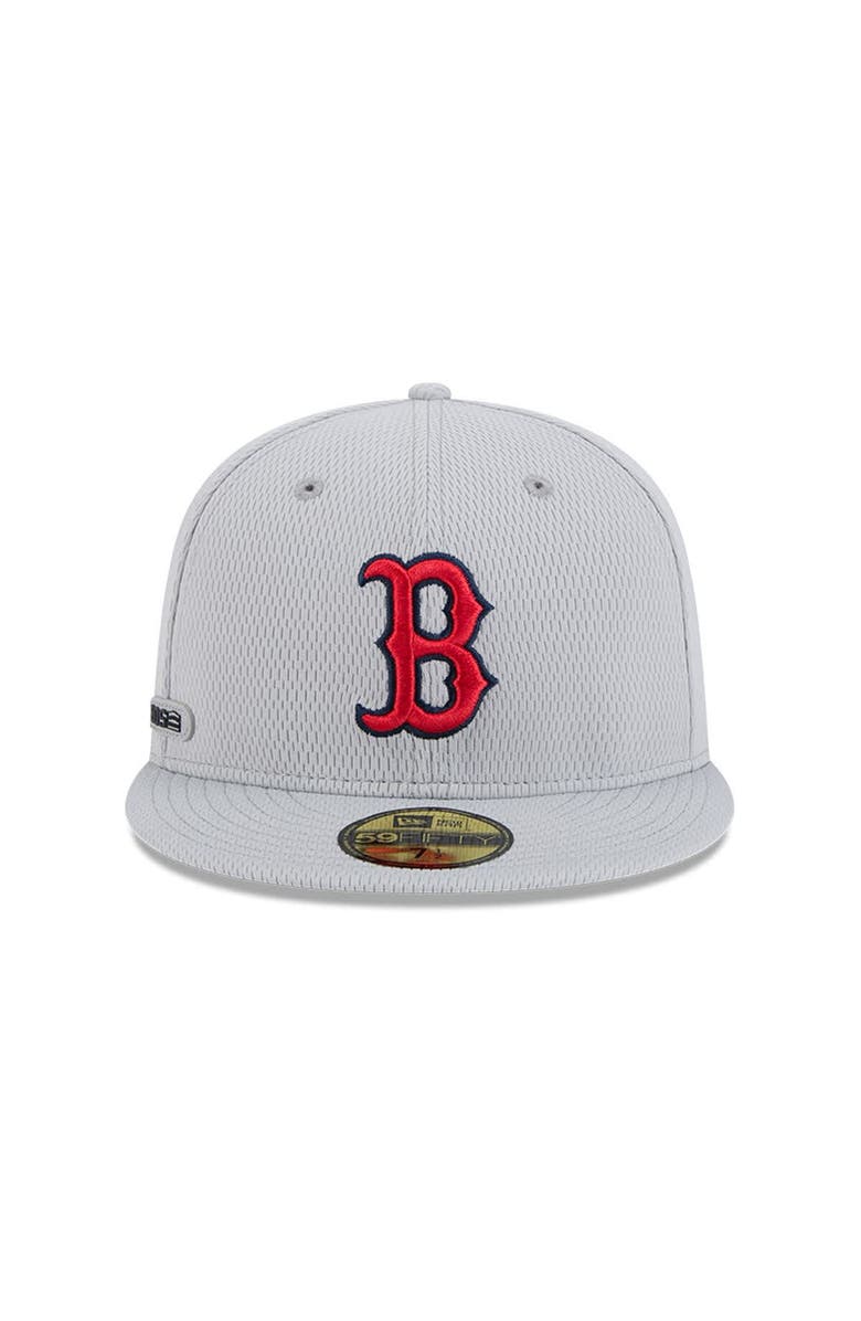 New Era Men's New Era Gray Boston Red Sox 2025 MLB Clubhouse 59FIFTY Fitted Hat, Alternate, color, Gray