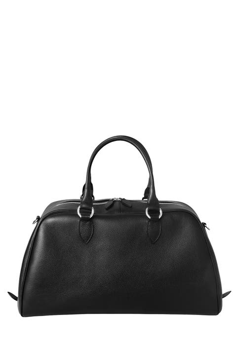 La Via Italian Leather Weekender Bag
