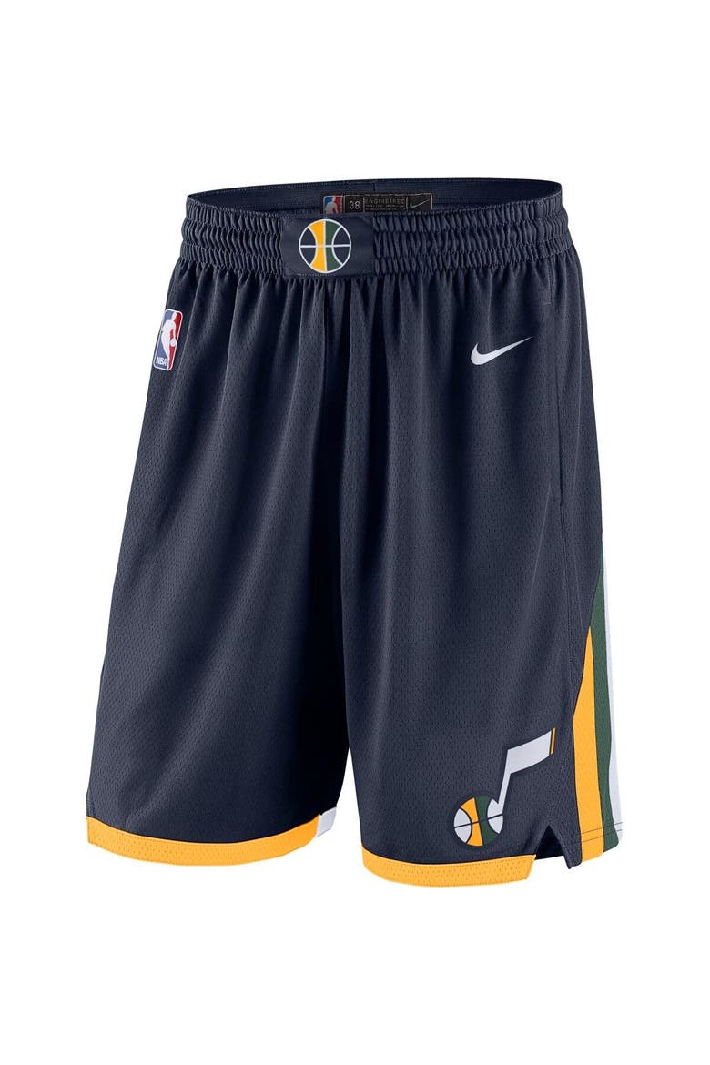 Men's Nike Navy 2019/20 Utah Jazz Icon Edition Swingman Shorts, Main, color, Navy