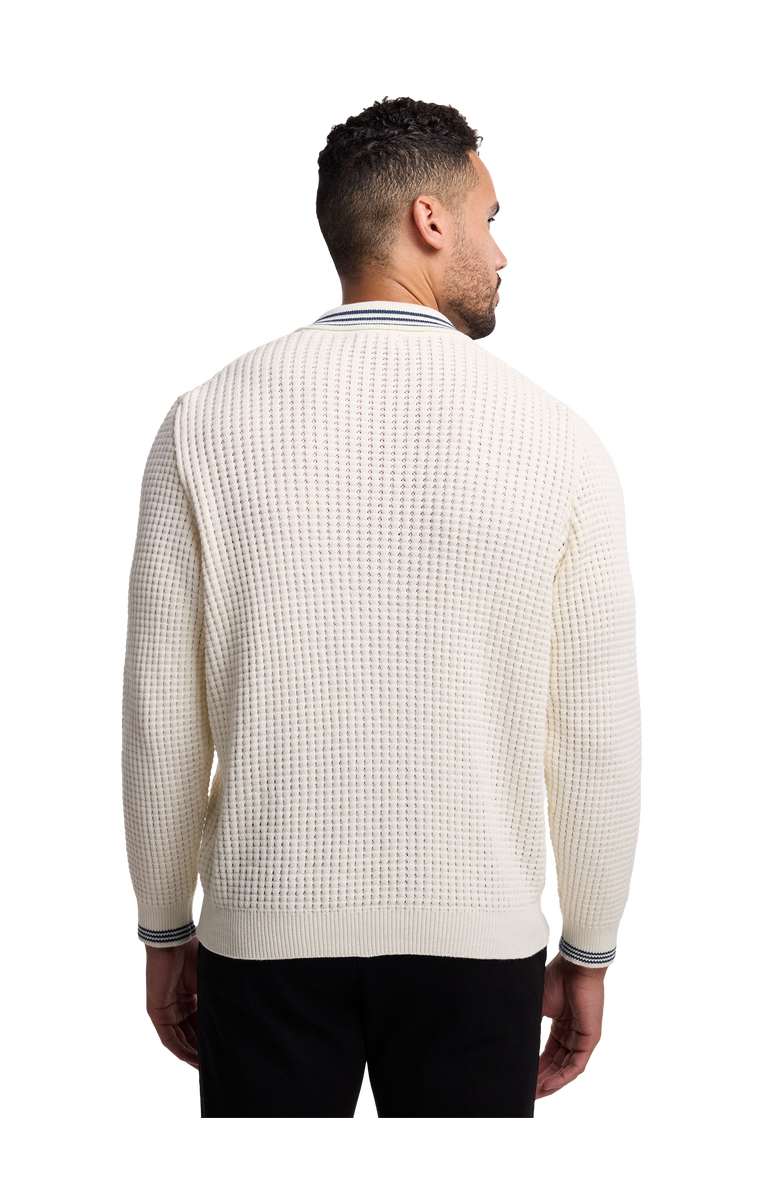 Paul Fredrick Cotton Button Front Polo, Alternate, color, Ivory