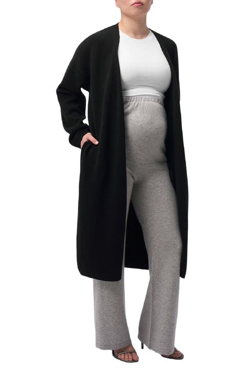 Wide-Leg Knitted Maternity Cashmere Pants