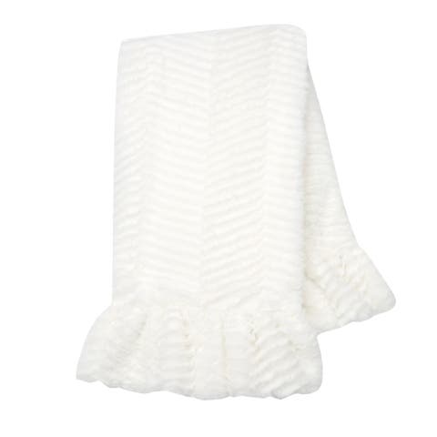 Signature Ruffled Lux Minky/Jersey Chevron Baby Blanket