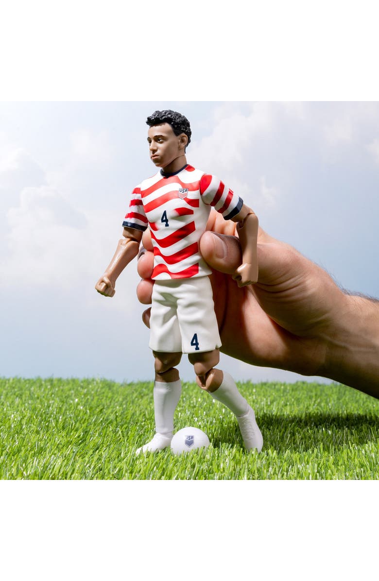 Banbo Toys Sockers 2026 USMNT Tyler Adams Home Jersey 8" Soccer Action Figure, Alternate, color, Red