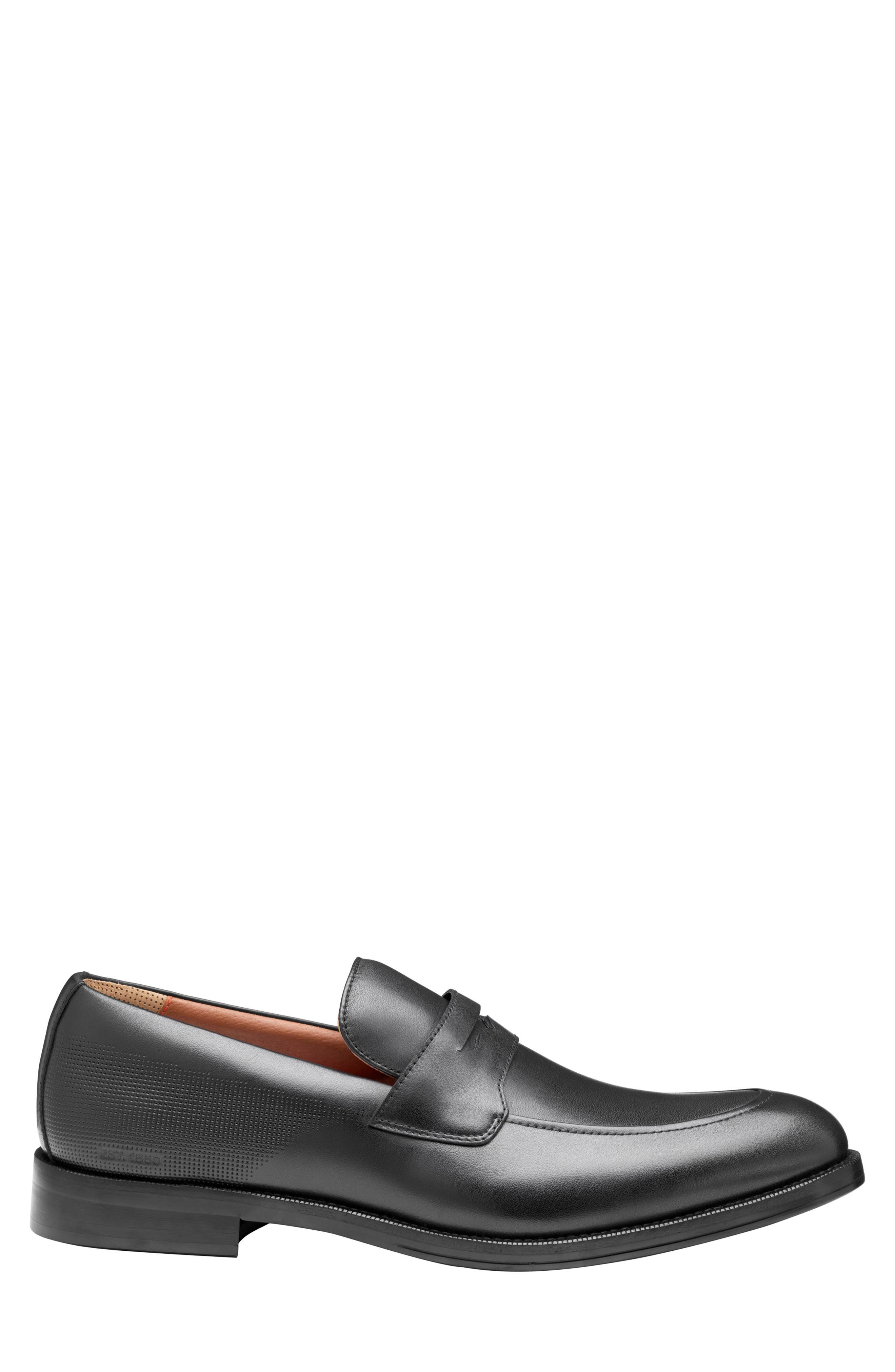 Johnston & Murphy Copley XC+ Waterproof Penny Loafer, Alternate, color, Black Waterproof Full Grain