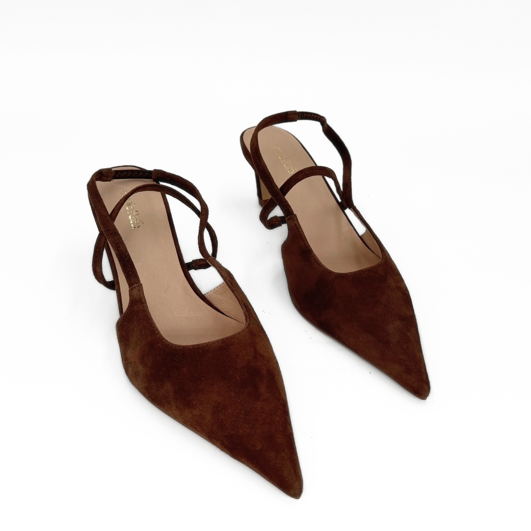 Connie Slingback Suede Heels, Alternate, color, Brown