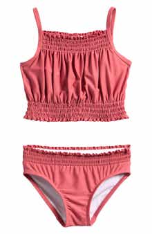 Kids' Smocked Tankini Two-Piece Swimsuit
