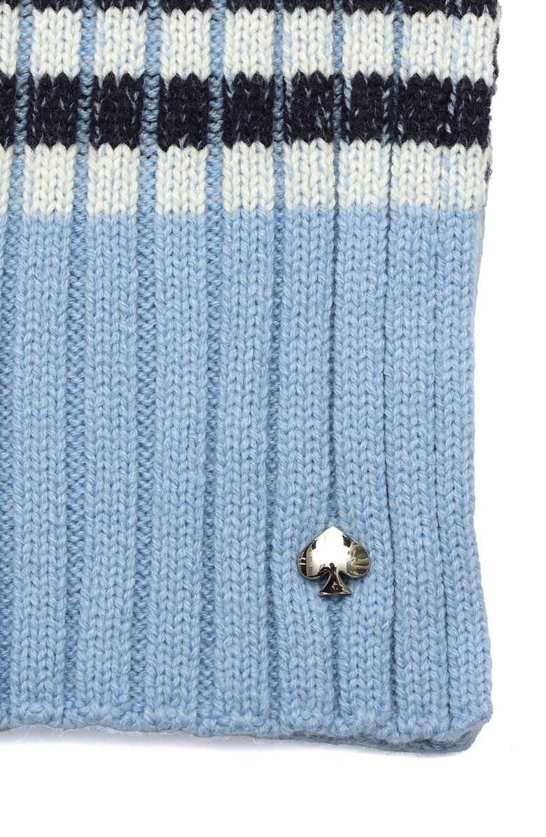 Kate Spade New York stripe rib scarf, Alternate, color, Blue Multi