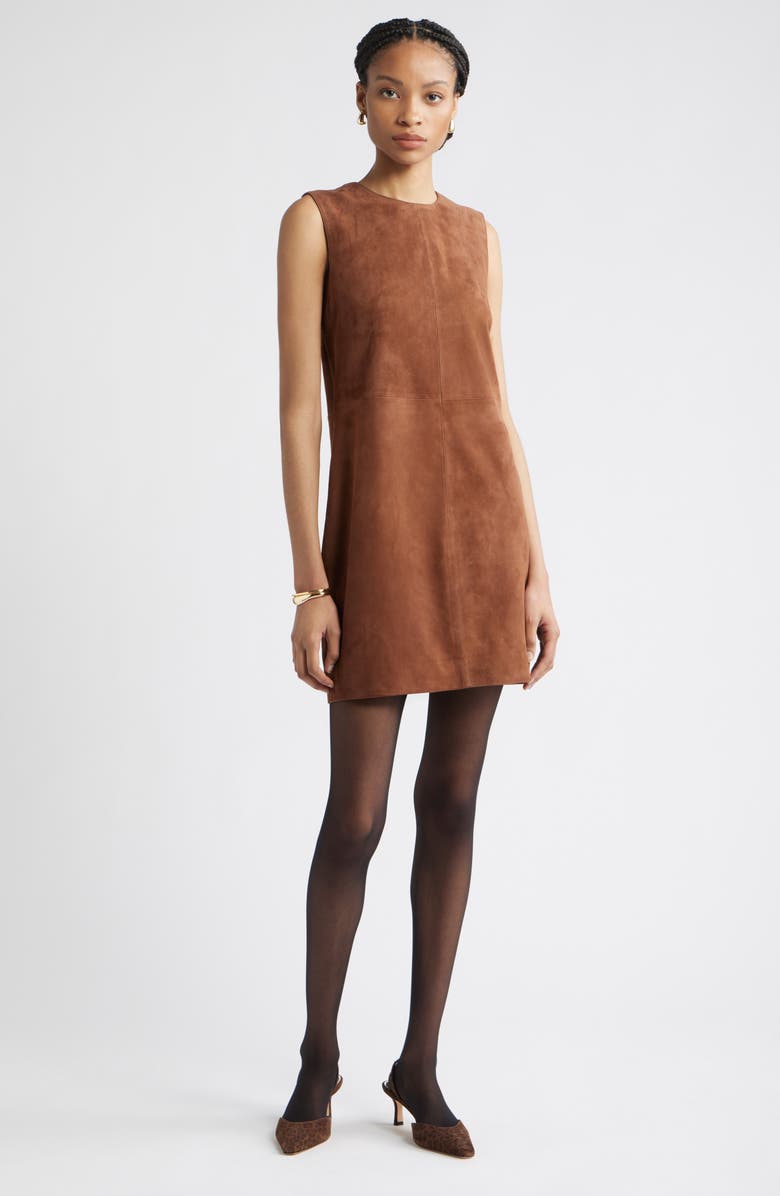Nordstrom Sleeveless Suede Sheath Minidress, Main, color,