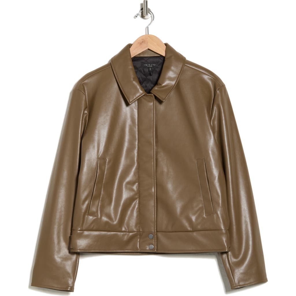 Rag & Bone Myla Faux Leather Jacket In Brown