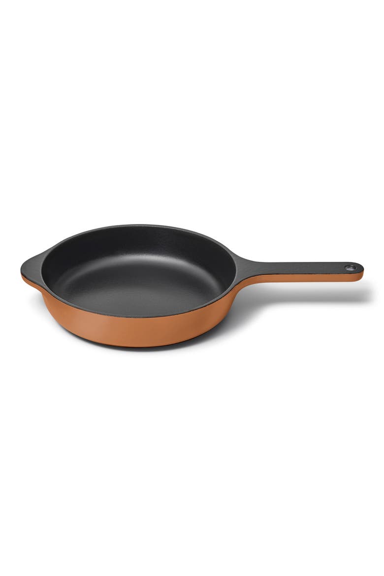 8-Inch Enameled Cast Iron Skillet, Main, color, RUST